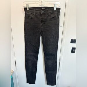 J Brand Skinny Leg Jeans Mid Rise Black Vanity - 27